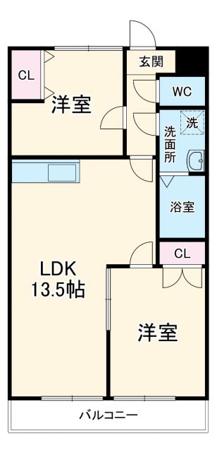 西尾市吉良町富好新田のマンションの間取り