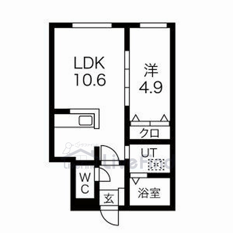 札幌市厚別区厚別南のマンションの間取り