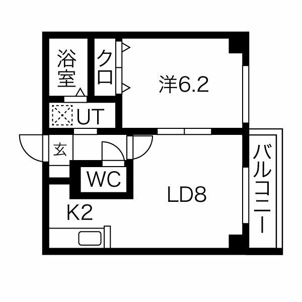 札幌市中央区南二十二条西のマンションの間取り