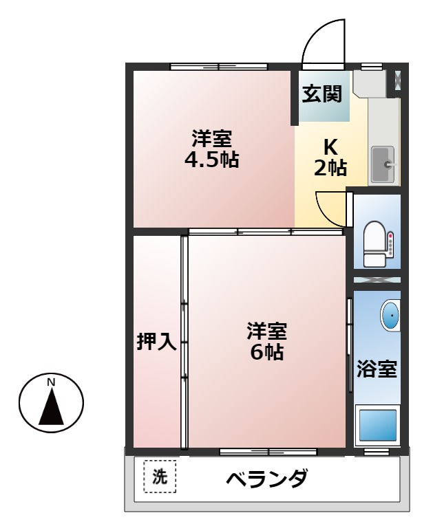 ビレッジハウス垂井4号棟の間取り