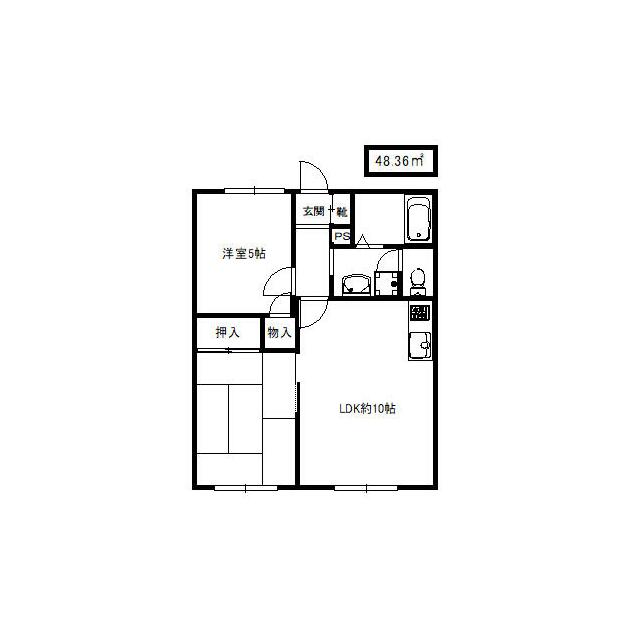 東村山市本町のアパートの間取り