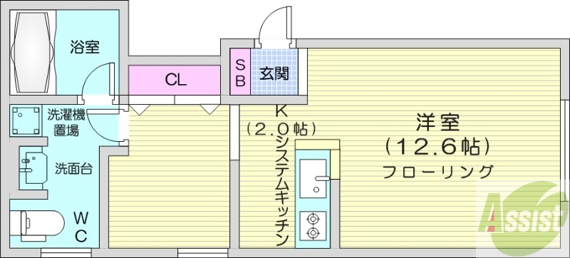 【ラ・カーサウノの間取り】