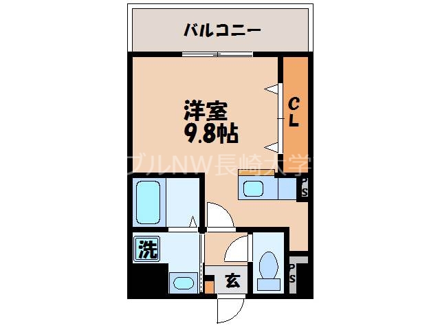 長崎市住吉町のマンションの間取り