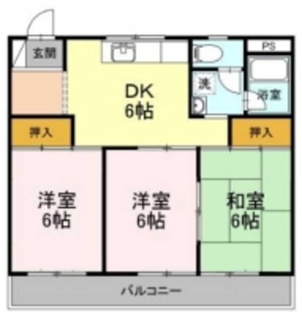 長瀬第三マンションの間取り