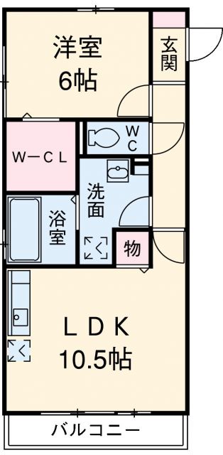 千葉県松戸市常盤平２（アパート）の賃貸物件の間取り