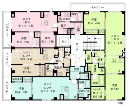 大田区池上のマンションの間取り