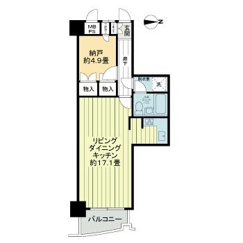 ライオンズマンション京橋川の間取り