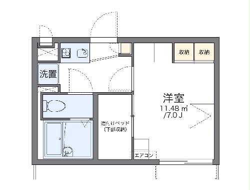 レオパレス若菜の間取り