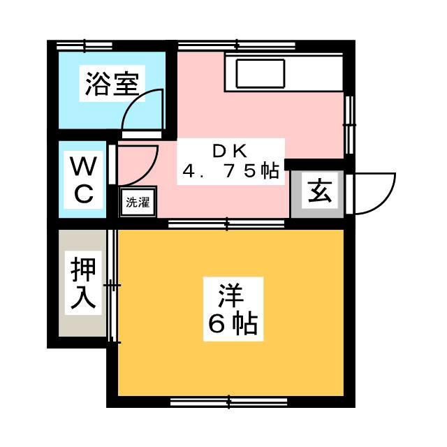 新比企ヶ谷ハイツの間取り