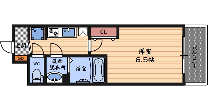 【プレサンス梅田北オールの間取り】