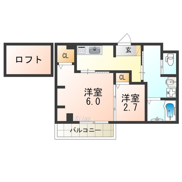 堺市堺区少林寺町西のマンションの間取り