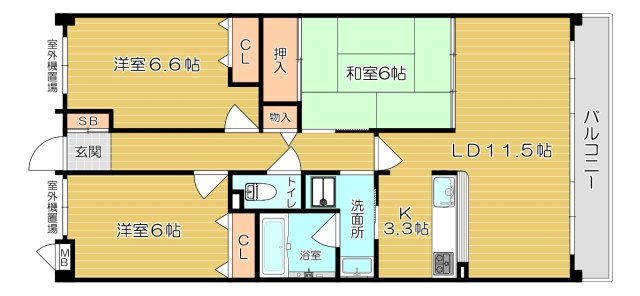 コスモ西宮の間取り