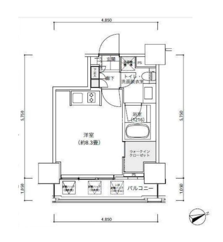 パークキューブ愛宕山タワーの間取り