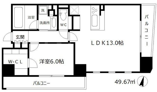 パークアクシス梅田の間取り