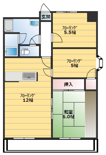 サニープレイスIの間取り