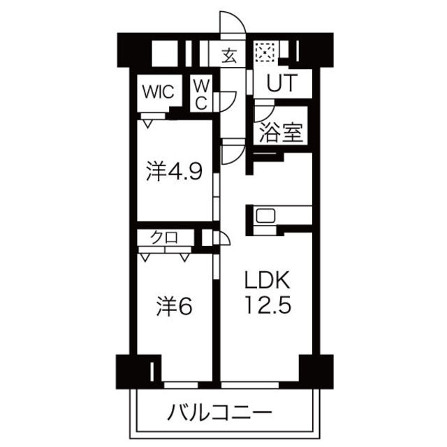 【明石市樽屋町のマンションの間取り】