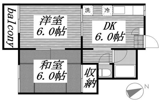 羽生市南のアパートの間取り