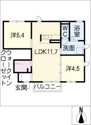 ユリーナＡＳＡＨＩの間取り