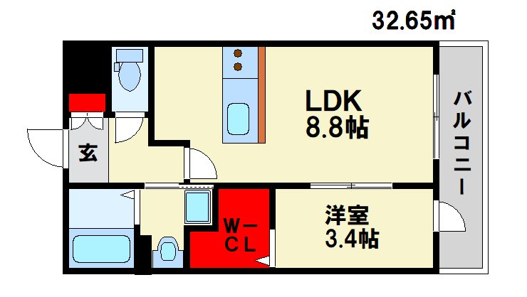 ソシオス春日駅前の間取り