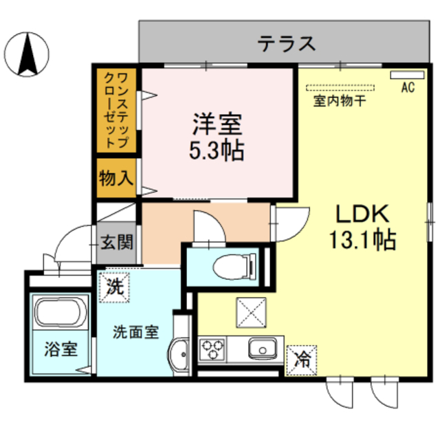 堺市堺区出島町のアパートの間取り