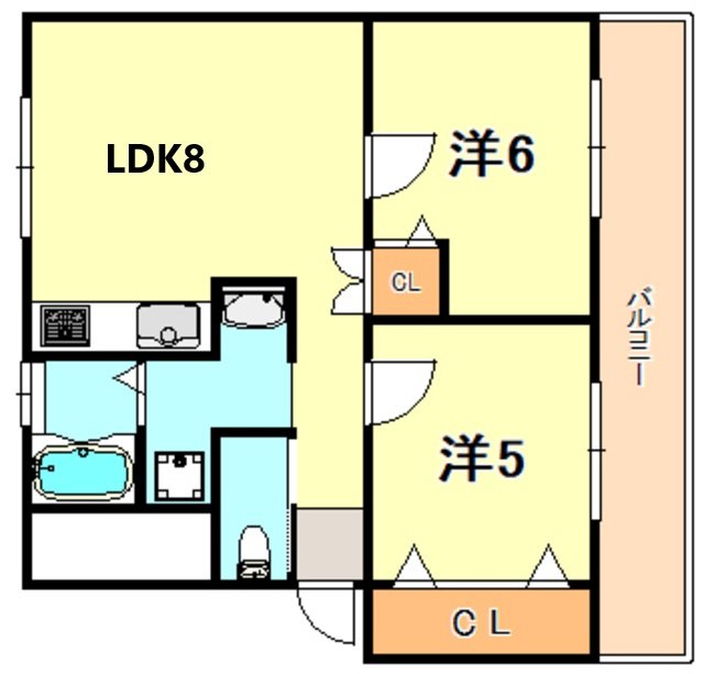 高津橋農住団地Ｅ棟の間取り