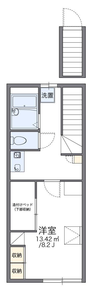 レオパレスウエストグリーンリバーの間取り