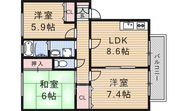 パークモンソウの間取り