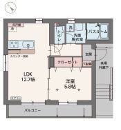 静岡市駿河区小黒のマンションの間取り