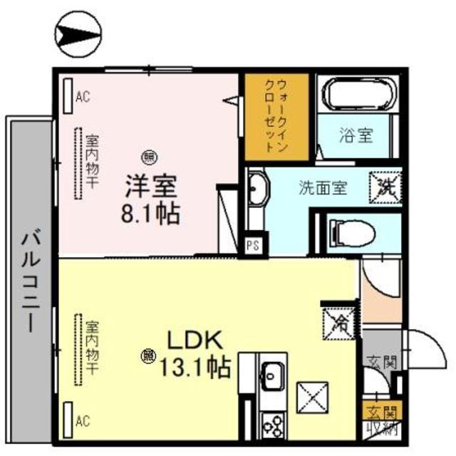 海南市重根西のアパートの間取り