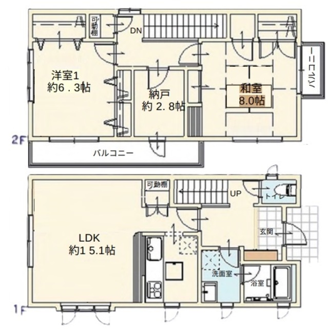 さいたま市西区佐知川1棟の間取り