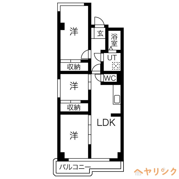 尾張旭市旭前町のマンションの間取り