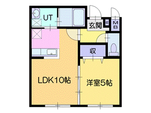 北広島市東共栄のマンションの間取り