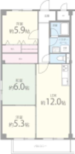 リーヴァ三日市の間取り