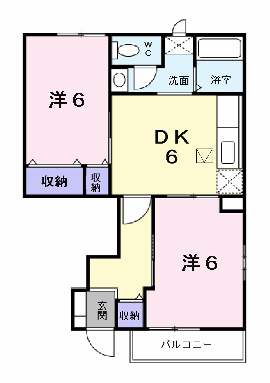 プリムローズＫ　Ｂの間取り