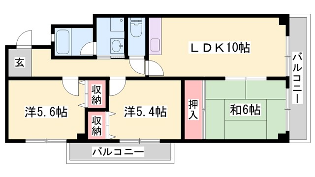 センターロード広畑の間取り