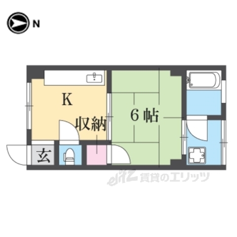 京都市左京区岡崎真如堂前町のマンションの間取り