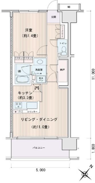 エスティメゾン豊洲レジデンスCの間取り