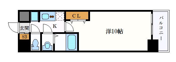 名古屋市中区丸の内のマンションの間取り