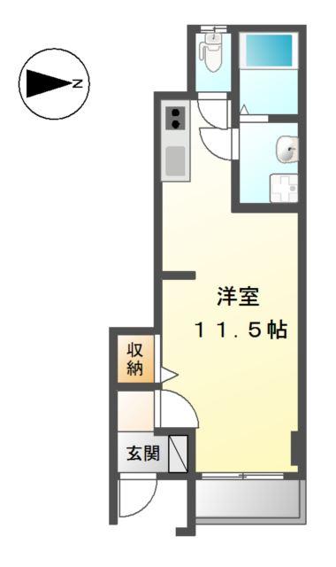 豊橋市吉川町のアパートの間取り