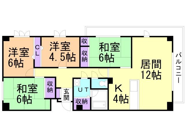 函館市末広町のマンションの間取り