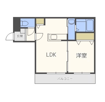 札幌市南区澄川一条のマンションの間取り