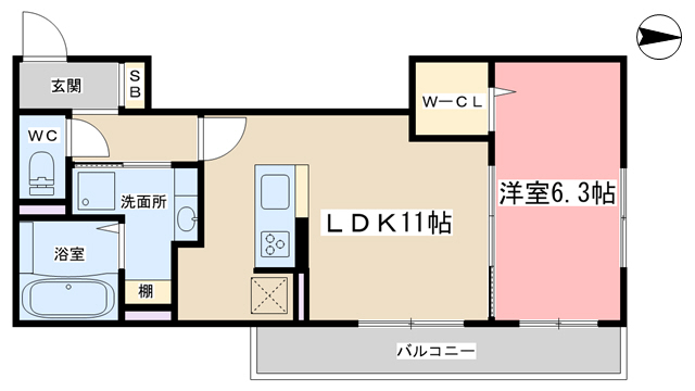 アデウ　ドゥーエの間取り