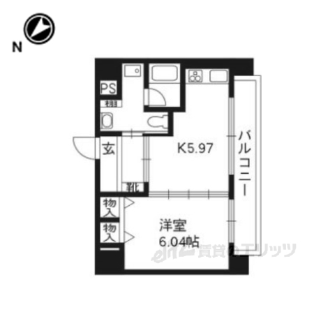 【京都市中京区榎木町のマンションの間取り】