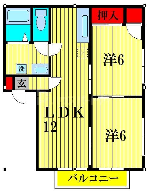 若柴ガーデンコートB棟の間取り