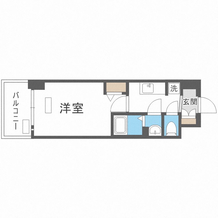 大阪市西区九条のマンションの間取り