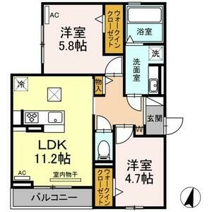CasaWestの間取り写真