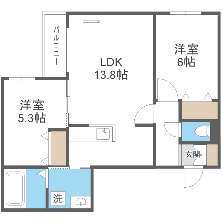 NOVEL南8条の間取り写真