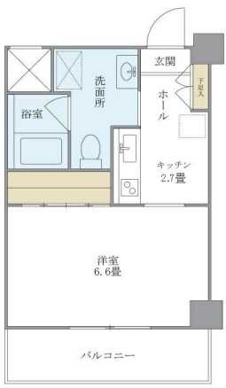 京急本線 青物横丁駅 徒歩4分 4階建 築18年の間取り写真