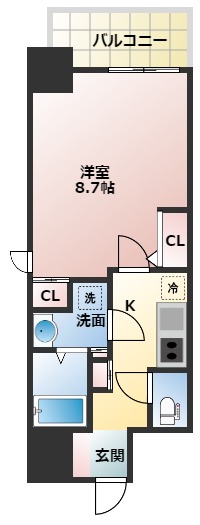 プランドール北浜の間取り写真