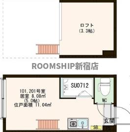 ＪＲ総武線 高円寺駅 徒歩8分 2階建 築11年の間取り写真